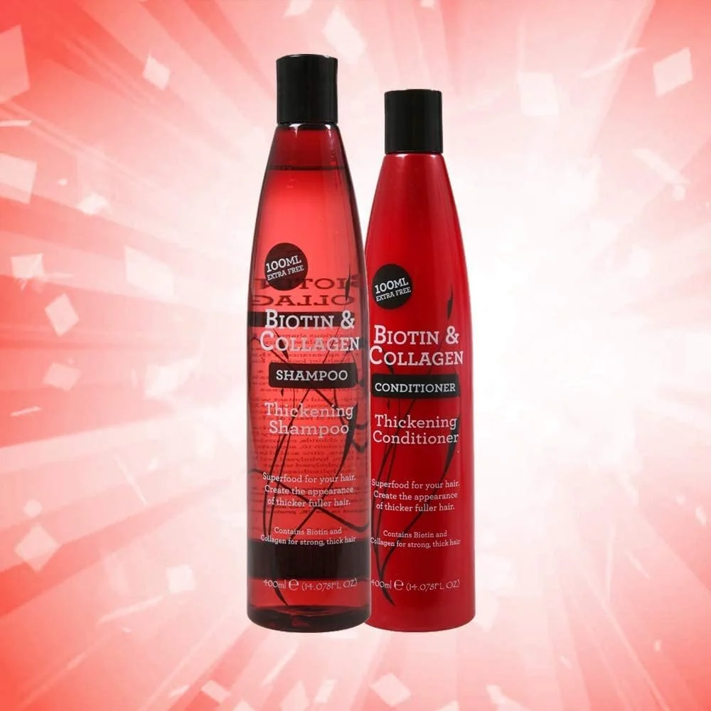 شامپو ضخیم کننده مو با بیوتین و کلاژن Xpel، ۴۰۰ میلی لیتر و نرم کننده مو با بیوتین و کلاژن، ۴۰۰ میلی لیتر شامپو ضخیم کننده مو با بیوتین و کلاژن Xpel، ۴۰۰ میلی لیتر و نرم کننده مو با بیوتین و کلاژن، ۴۰۰ میلی لیتر