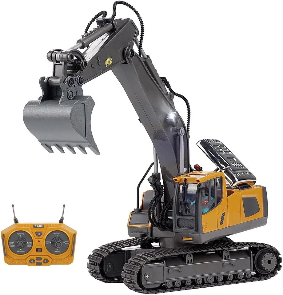 مینی بیل مکانیکی کنترل از راه دور برای پسران، بیل مکانیکی آلیاژی آرسی با مقیاس ۱/۲۴، ۲.۴ گیگاهرتز و ۹ کانال با جلوه های نوری و صوتی، ایده آل برای علاقه مندان به وسایل نقلیه ساختمانی آرسی مینی بیل مکانیکی کنترل از راه دور برای پسران، بیل مکانیکی آلیاژی آرسی با مقیاس ۱/۲۴، ۲.۴ گیگاهرتز و ۹ کانال با جلوه های نوری و صوتی، ایده آل برای علاقه مندان به وسایل نقلیه ساختمانی آرسی