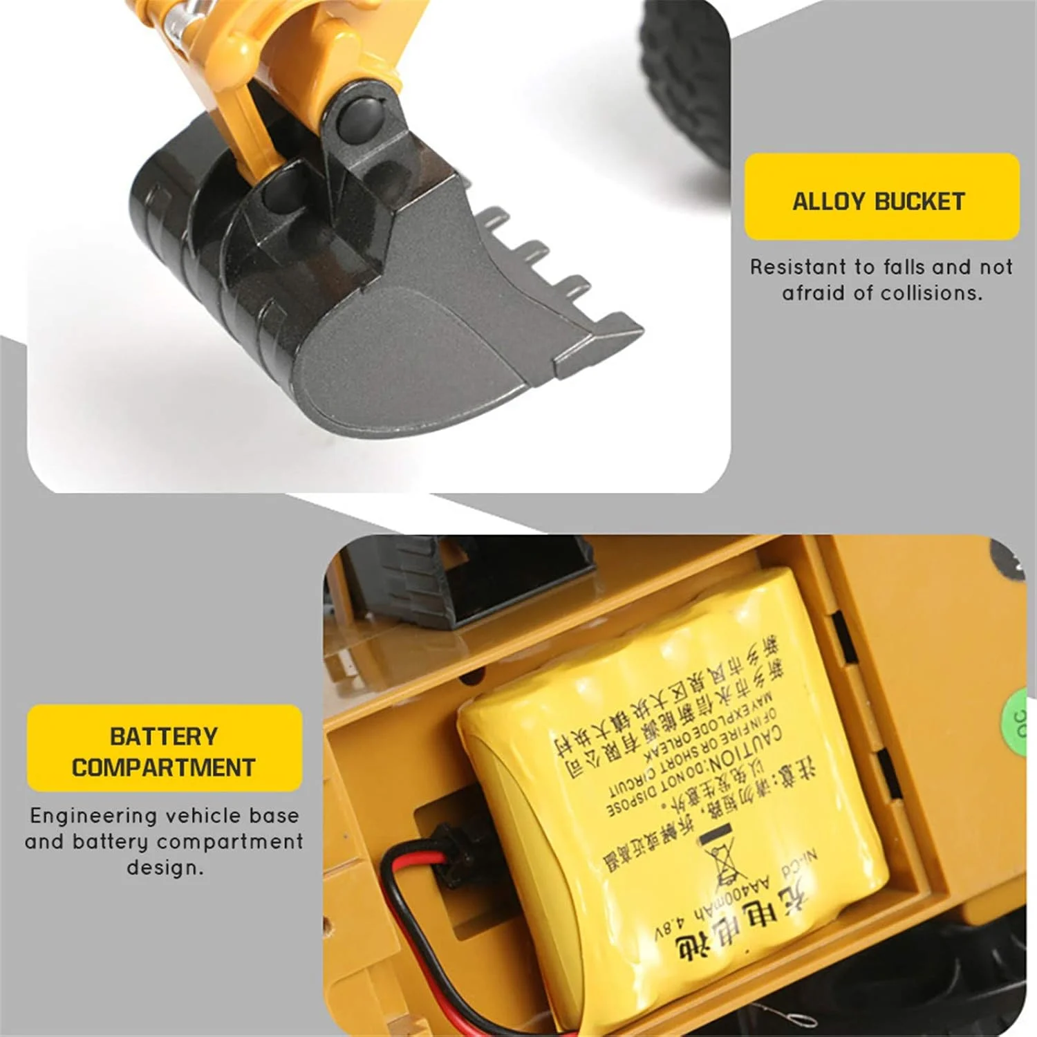 بیل مکانیکی آلیاژی 2.4G با کنترل از راه دور بی سیم 6 کاناله، ماشین مهندسی الکتریکی، هدیه پسرانه کریسمس بیل مکانیکی آلیاژی 2.4G با کنترل از راه دور بی سیم 6 کاناله، ماشین مهندسی الکتریکی، هدیه پسرانه کریسمس