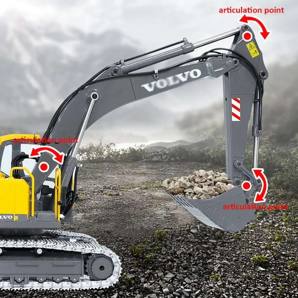 اسباب بازی بیل مکانیکی کنترلی مقیاس 1/14 تمام فلزی، ماشین سنگین 10 کیلوگرمی، ماشین آلات ساختمانی کاملاً کاربردی نسخه سیلندر الکتریکی کیت RTR اسباب بازی بیل مکانیکی کنترلی مقیاس 1/14 تمام فلزی، ماشین سنگین 10 کیلوگرمی، ماشین آلات ساختمانی کاملاً کاربردی نسخه سیلندر الکتریکی کیت RTR