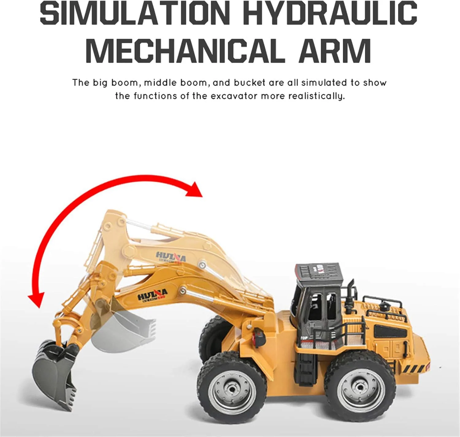 بیل مکانیکی آلیاژی 2.4G با کنترل از راه دور بی سیم 6 کاناله، ماشین مهندسی الکتریکی، هدیه پسرانه کریسمس بیل مکانیکی آلیاژی 2.4G با کنترل از راه دور بی سیم 6 کاناله، ماشین مهندسی الکتریکی، هدیه پسرانه کریسمس