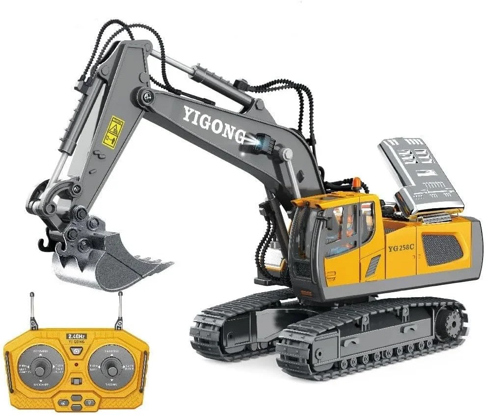 تراکتور ماشین آلات ساختمانی کنترلی RABRA در مقیاس 1:20، بیل مکانیکی کنترلی 11 کاناله با بیل فلزی، اسباب بازی پسرانه 2.4 گیگاهرتزی هدیه ای برای کودکان و بزرگسالان - چند رنگ تراکتور ماشین آلات ساختمانی کنترلی RABRA در مقیاس 1:20، بیل مکانیکی کنترلی 11 کاناله با بیل فلزی، اسباب بازی پسرانه 2.4 گیگاهرتزی هدیه ای برای کودکان و بزرگسالان - چند رنگ