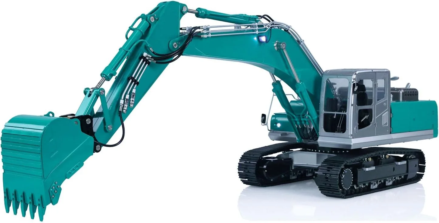 بیل مکانیکی هیدرولیک آرسی LESU 1/14 مدل Pc360 RTR با کنترل از راه دور Pl18Ev Lite، واحد دود، اتصال سریع، موتور سروو ESC، سیستم نور و صدا، مدل حرفه ای