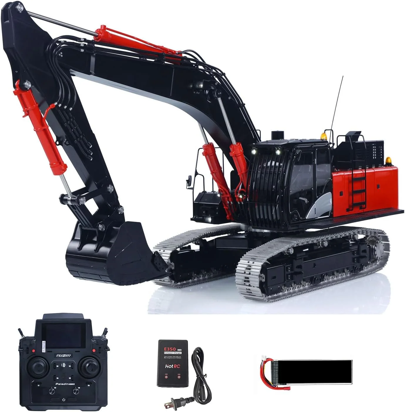 لسو بیل مکانیکی هیدرولیک کنترلی از راه دور 1/14 Aoue Zx490 RTR CNC فلزی RC ماشین حفار 6 کاناله با نور و صدا Paladin Pl18Ev Lite مدل سرگرمی درجه یک برای سرگرمی بزرگسالان