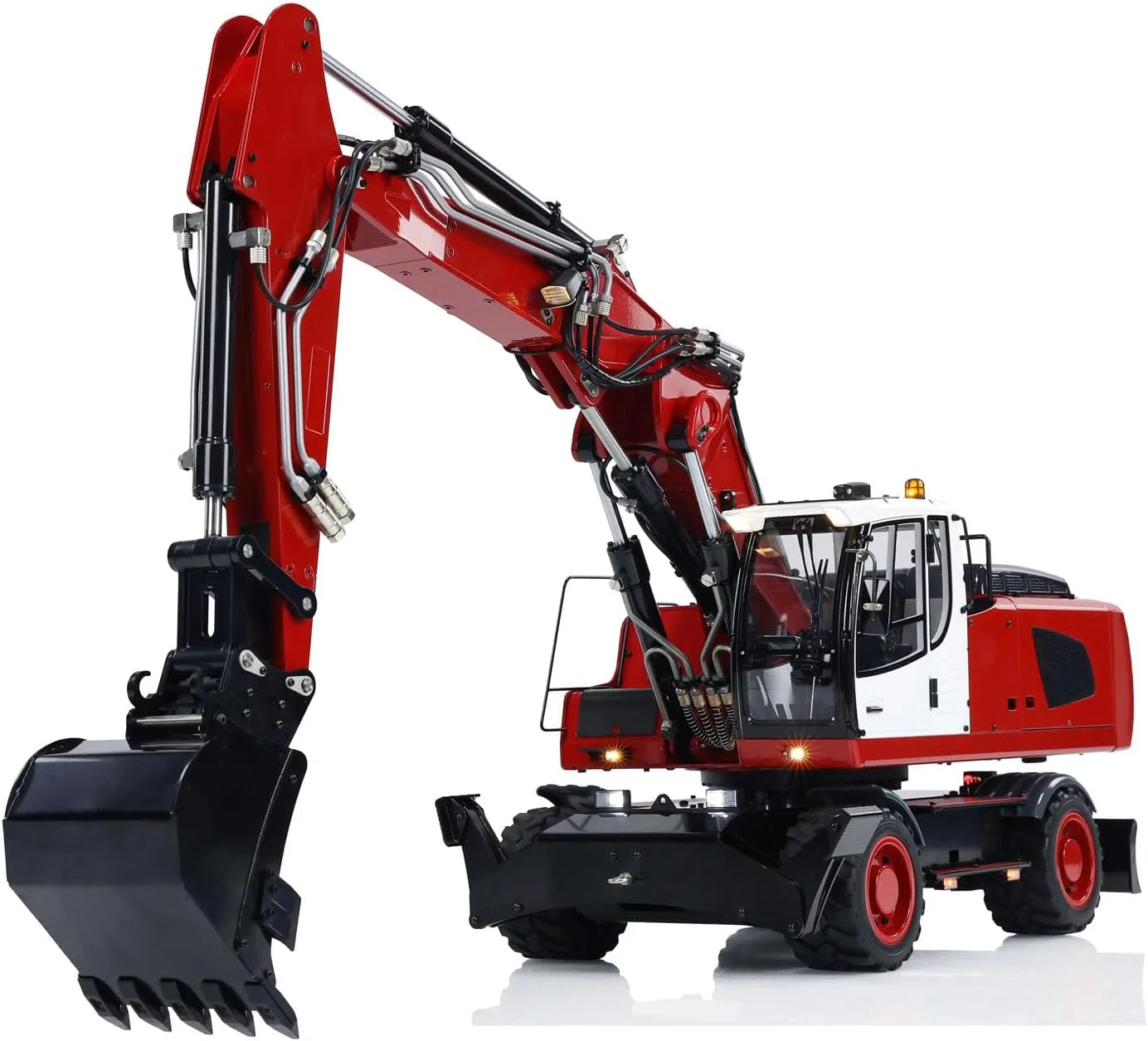 بیل مکانیکی چرخ دار هیدرولیک آرسی مقیاس 1/14 مدل 946، ماشین آلات ساختمانی کنترل از راه دور برای سرگرمی