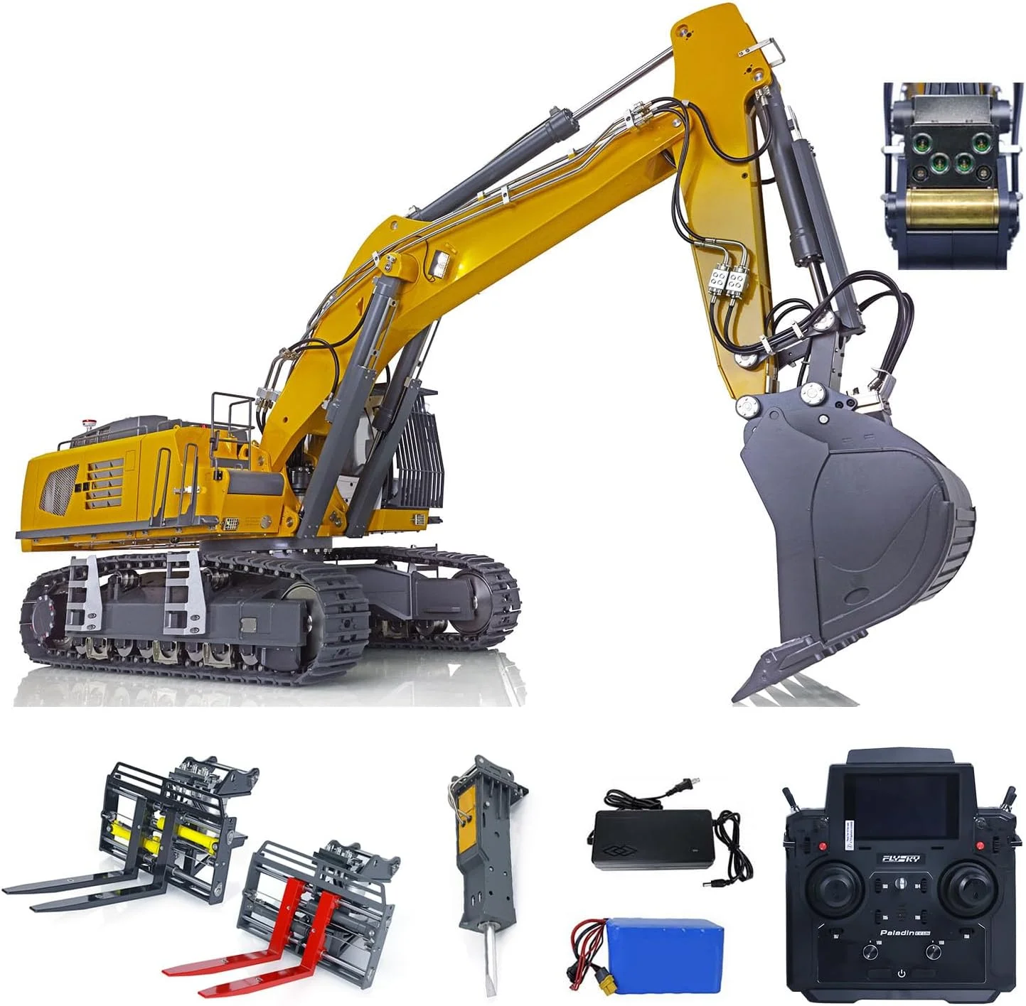 مدل بیل مکانیکی هیدرولیک کنترلی از راه دور Kabolite K970 100S Pro RC مقیاس 1/14