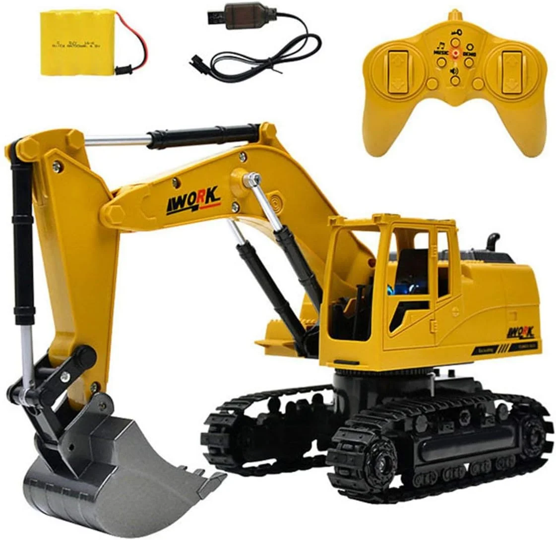 بیل مکانیکی کنترلی آلیاژی، ربات کنترلی از راه دور، مدل بیل مکانیکی اسباب بازی چند منظوره کودکان (نارنجی)