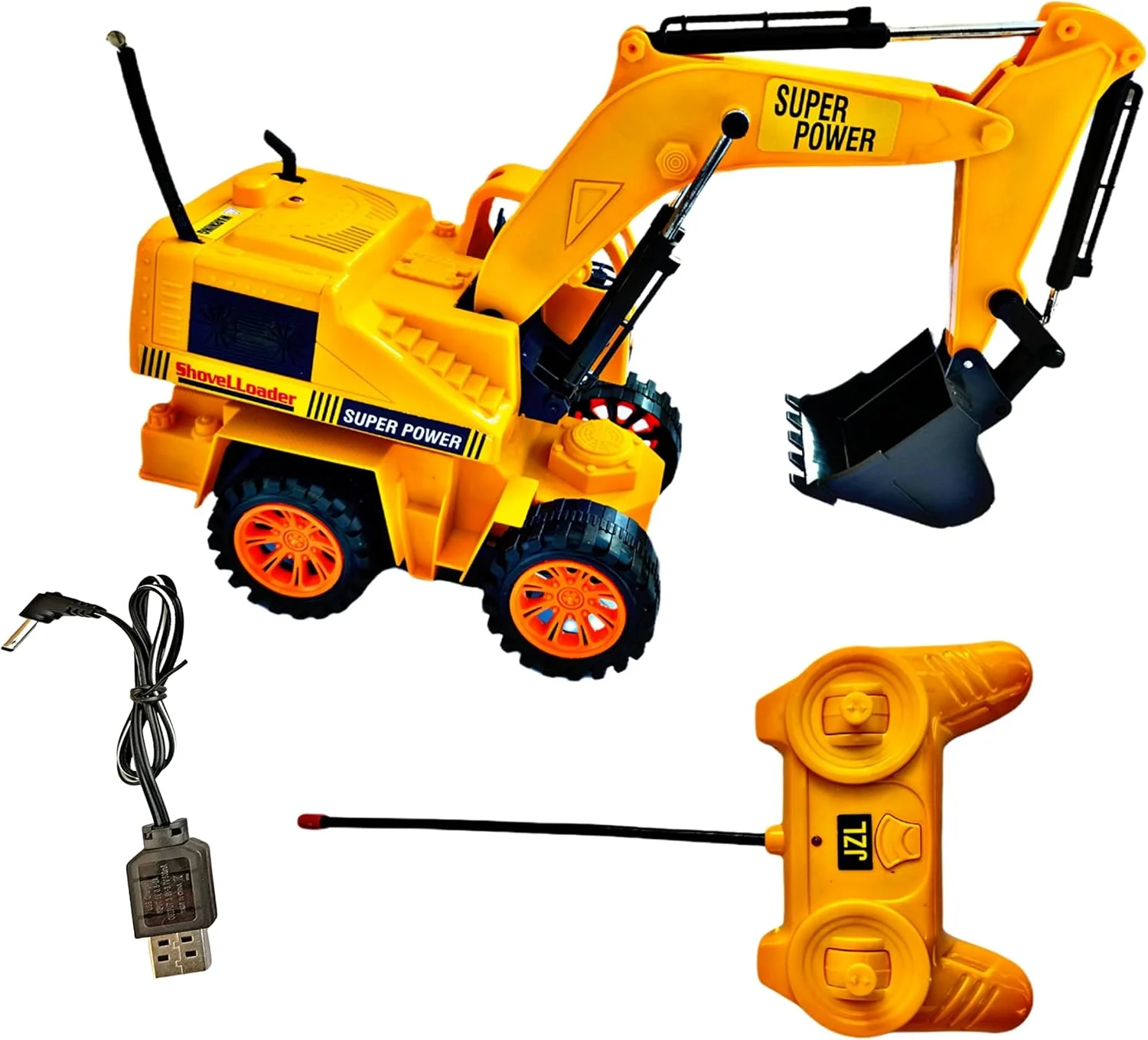 ماشین راهسازی کنترلی کامیون JCB شارژی روحانی مناسب کودکان (سایز بزرگ)