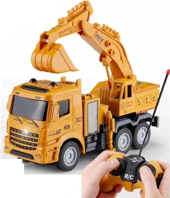 اسباب بازی کامیون بیل مکانیکی کنترل از راه دور، ماشین بولدوزر ساختمانی RC با چراغ های جلوی فعال، 3+ سال اسباب بازی کامیون بیل مکانیکی کنترل از راه دور، ماشین بولدوزر ساختمانی RC با چراغ های جلوی فعال، 3+ سال