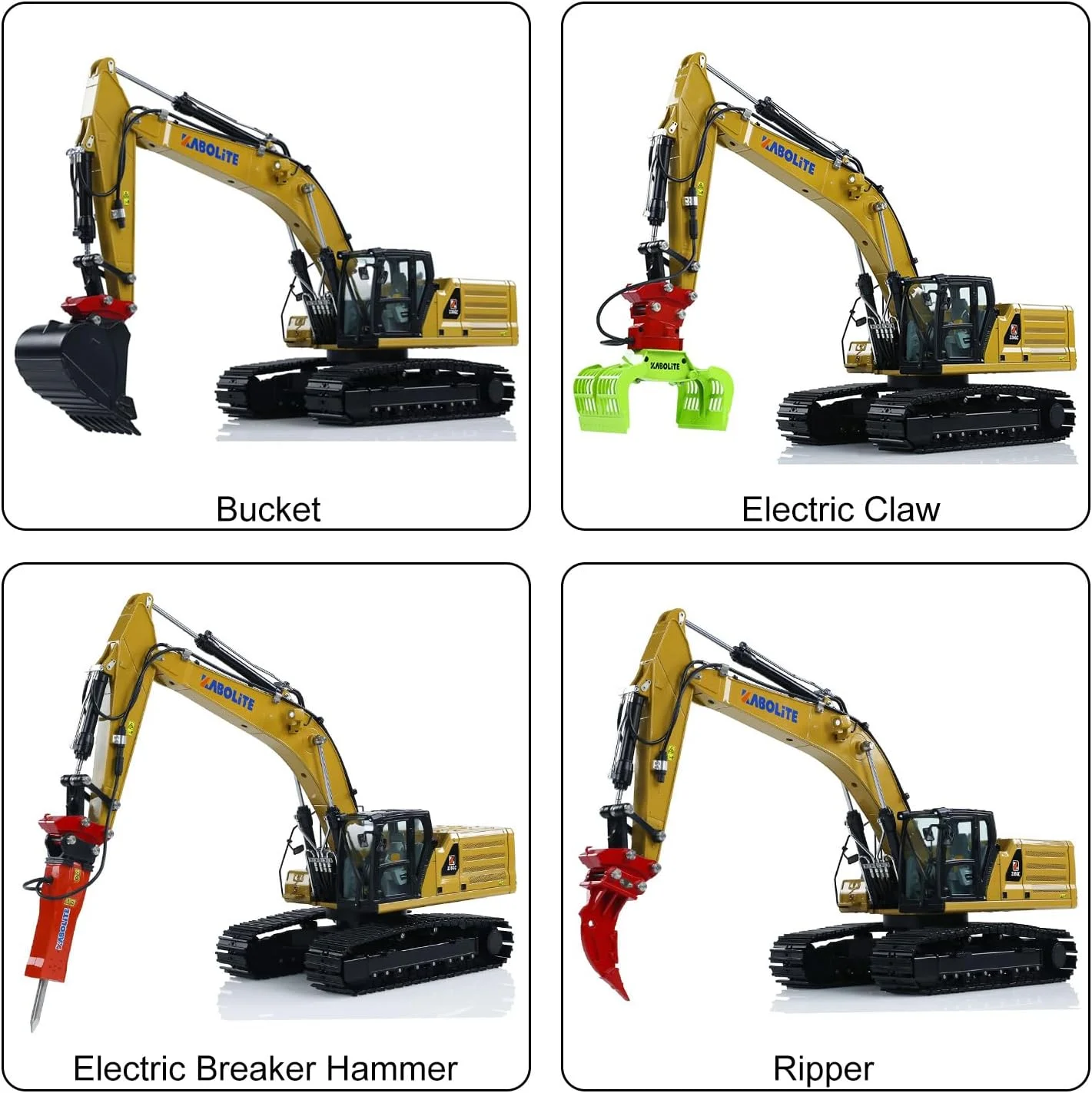 بیل مکانیکی هیدرولیک آرسی 1/18 Kabolite K961 100S PRO RTR رادیو ST8 باتری 2S چنگک برقی چکش تخریب مدل حرفه ای بیل مکانیکی هیدرولیک آرسی 1/18 Kabolite K961 100S PRO RTR رادیو ST8 باتری 2S چنگک برقی چکش تخریب مدل حرفه ای