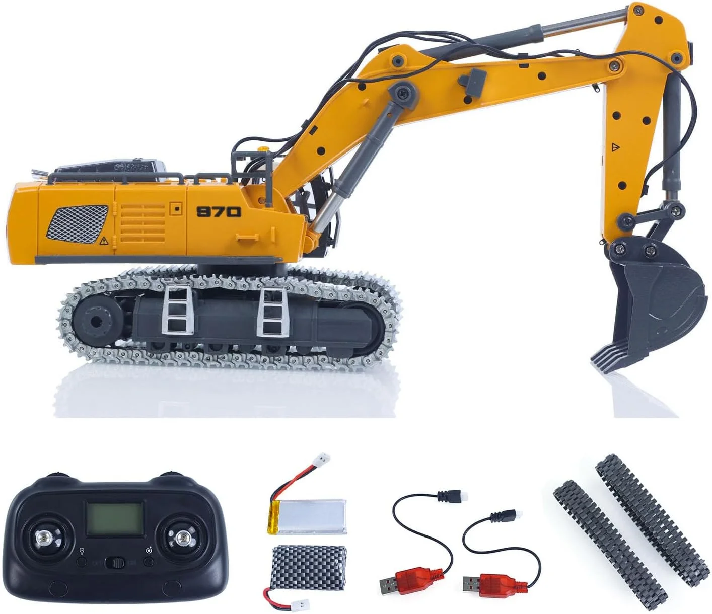 مدل بیل مکانیکی فلزی آرسی K970، ماشین مهندسی کنترلی از راه دور، بالابر برقی، باکت، زنجیر، چراغ، صدا، باتری RTR مناسب بزرگسالان مدل بیل مکانیکی فلزی آرسی K970، ماشین مهندسی کنترلی از راه دور، بالابر برقی، باکت، زنجیر، چراغ، صدا، باتری RTR مناسب بزرگسالان