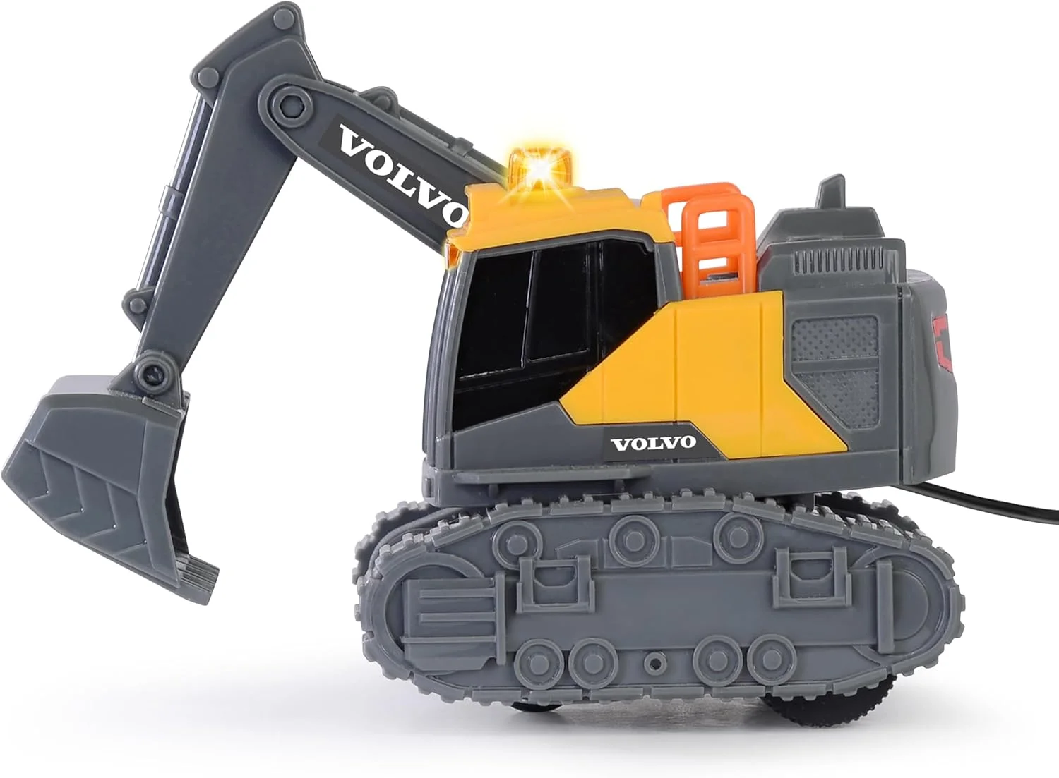 اسباب بازی بیل مکانیکی ولوو دیکی تویز - 14 سانتی متر با کنترل از راه دور کابلی، بیل مکانیکی اسباب بازی کنترل از راه دور با کنترل، چراغ و باتری، برای کودکان از 3 سال، 203722013، چند رنگ