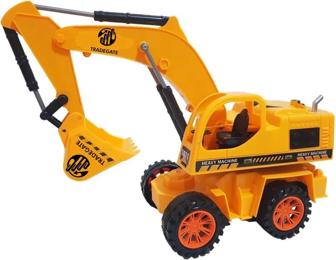 اسباب بازی بیل مکانیکی کنترل از راه دور، ماشین ساختمانی با باتری قابل شارژ، تراکتور ماشین سنگین زرد