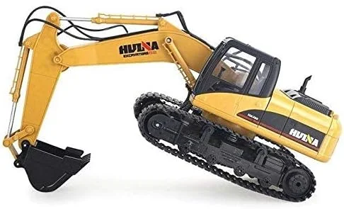 اسباب بازی بیل مکانیکی فلزی Huina 1550 RC شارژی 1:14 با کنترل از راه دور 15 کاناله