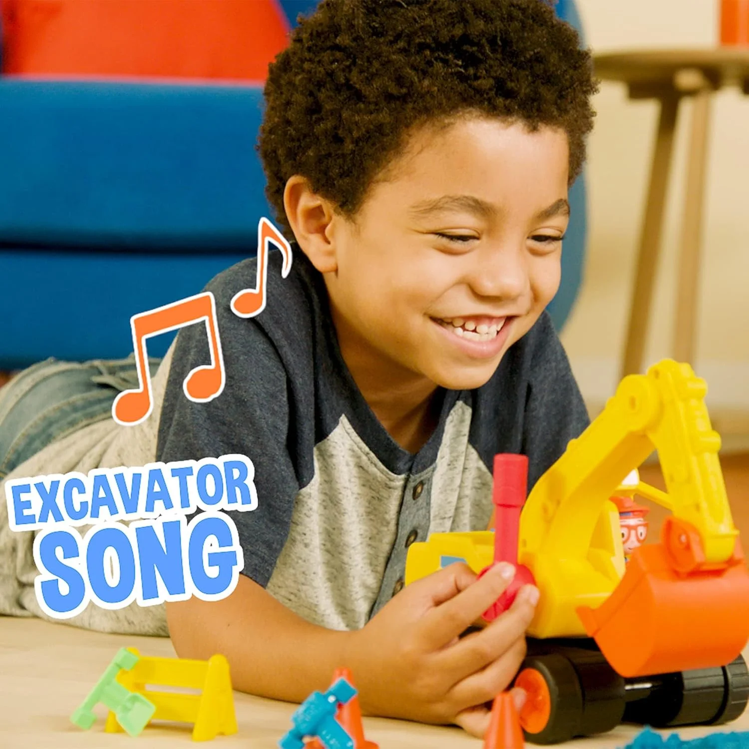 ماشین اسباب بازی بیل مکانیکی زرد رنگ ماشین اسباب بازی بیل مکانیکی زرد رنگ