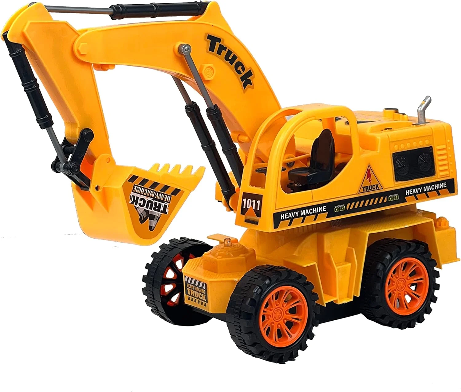 اسباب بازی باغچه بیل مکانیکی کنترلی 5 کاناله، ماشین ساختمانی مهندسی شارژی با بازوی حفاری متحرک، صدا و نور، بازی شبیه سازی داخلی و خارجی، لودر بیل مکانیکی کنترلی برای کودکان