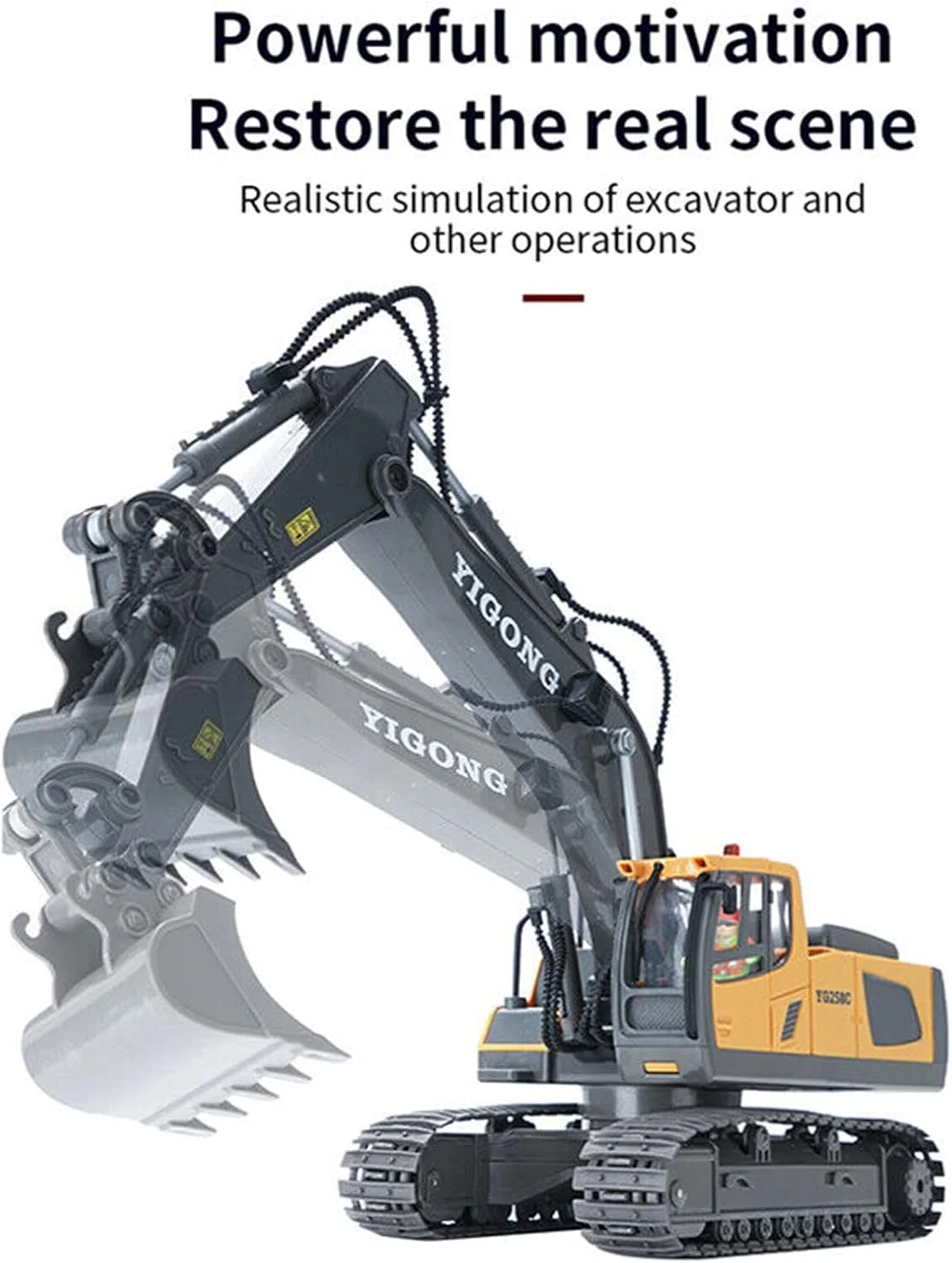 اسباب بازی بیل مکانیکی کنترلی Mumoo Bear برای پسران 6-12 ساله، بهترین هدیه تولد برای کودکان 4-7 8 9 10 11 ساله، اسباب بازی های ساختمانی RC با بیل فلزی