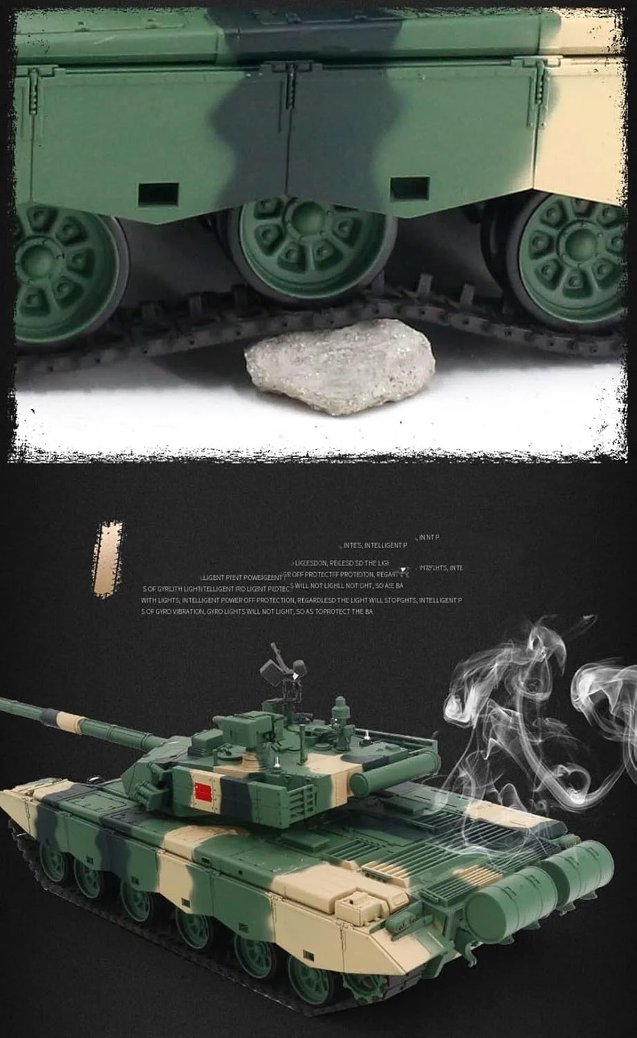 تانک کنترلی بزرگ مدل 3899 A-1 با تیراندازی BB و کنترل از راه دور (نسخه پایه)