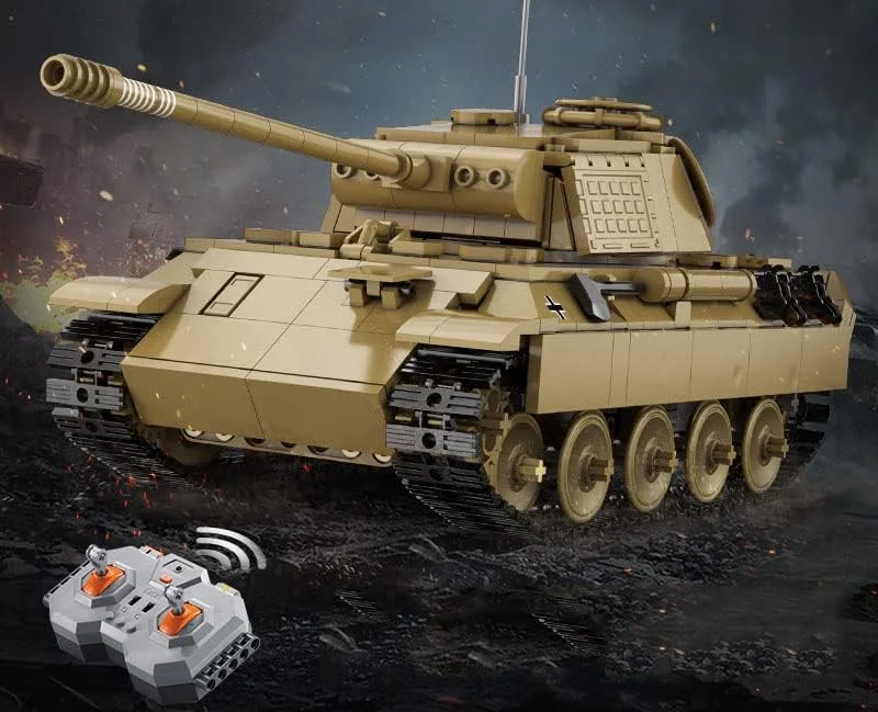 مدل تانک SOWOFA، مدل مونتاژ تانک پلنگ مقیاس 1:35، اسباب بازی تانک کنترل از راه دور، بلوک ساختنی مونتاژی، هدیه برای علاقه مندان، مدل مناسب برای سن 14 سال به بالا (907 قطعه)