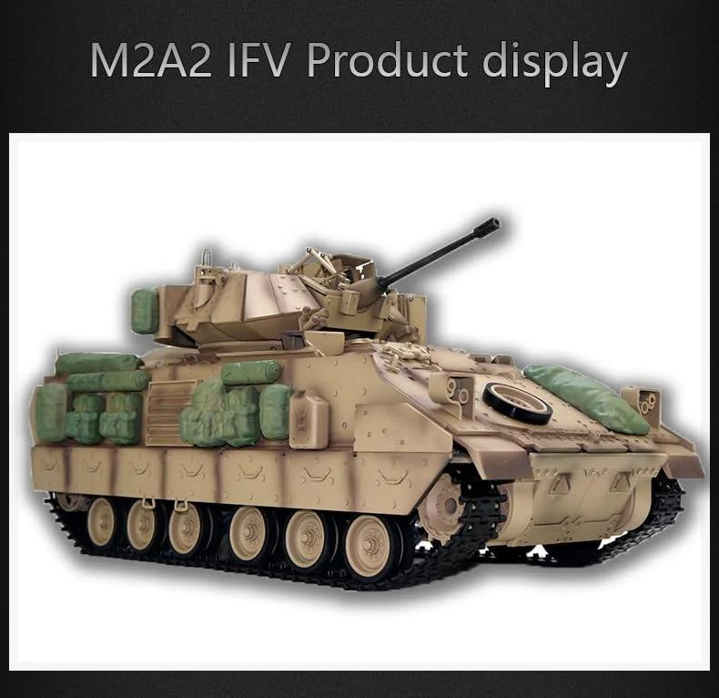 تانک زرهی بزرگ SOWOFA مدل M2A2 پیاده نظام سنگین، مقیاس 1:16، طول 45 سانتی متر، مدل تانک پیاده نظام کنترل از راه دور الکتریکی بزرگ