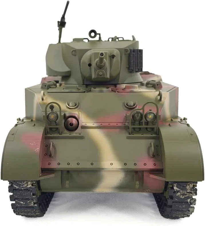 تانک پرسرعت سبک SOWOFA مدل M5A1 مقیاس 1:16 با سرعت 8 کیلومتر بر ساعت، دارای جریان دوگانه و قدرت بالا، چرخش 360 درجه برجک، مدل تانک رترو (نسخه سفارشی سبز تیره) باتری دوتایی
