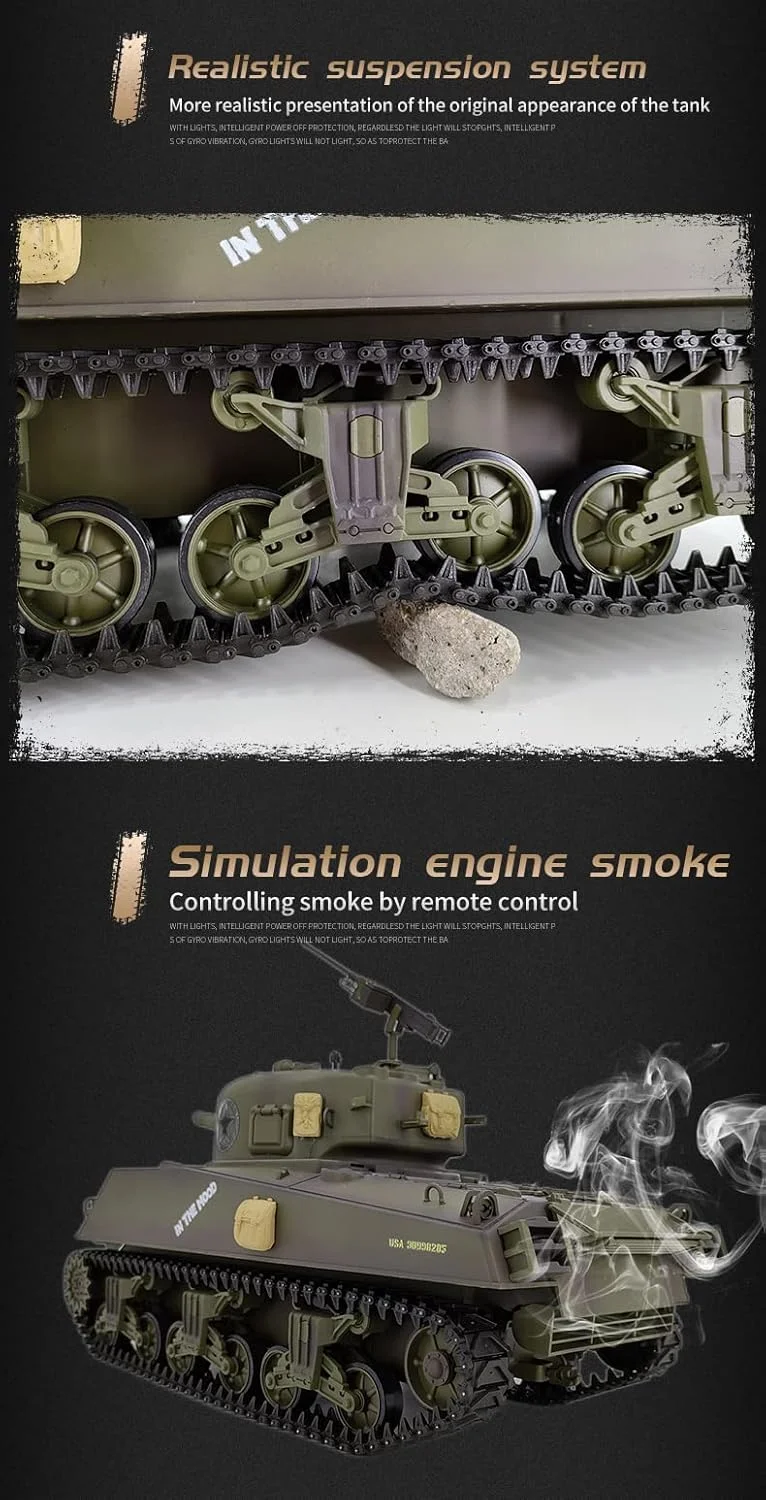 مدل تانک کنترلی از راه دور SOWOFA مدل تانک رترو M4A3 چند منظوره مدل شبیه سازی 1:16