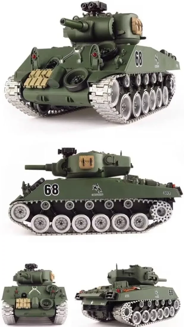 مدل تانک کنترلی SOWOFA، بزرگ 35 سانتی متری، آلیاژی M4A3، تانک 2.4G کنترلی با قابلیت شلیک گلوله، عملکرد شبیه سازی دود، تانک زرهی гусеничный کنترلی در مقیاس کامل