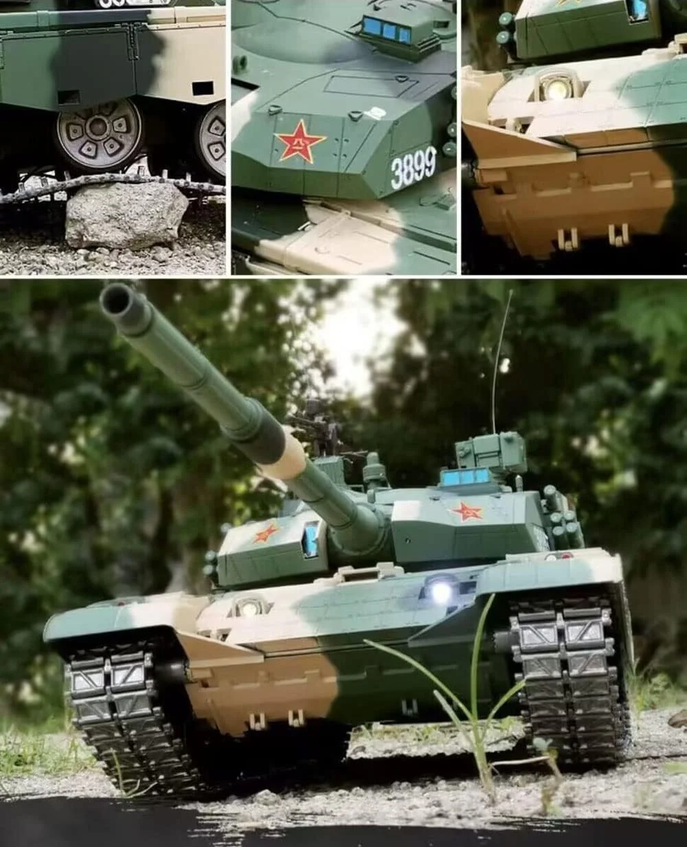 تانک سنگین مدل 3899A-1 ورژن جدید 7.0، تانک فوق العاده بزرگ 69 سانتی متری با قابلیت شلیک گلوله BB با اشعه مادون قرمز، تانک کنترلی гусеничный (نسخه حرفه ای)