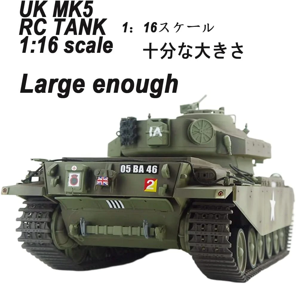 تانک کنترلی بسیار بزرگ مدل MK 5 با طول 61 سانتی متر (شامل لوله تفنگ)، تانک سنگین کنترلی، لوله تفنگ برقی قابلیت پرتاب مدل تانک را دارد