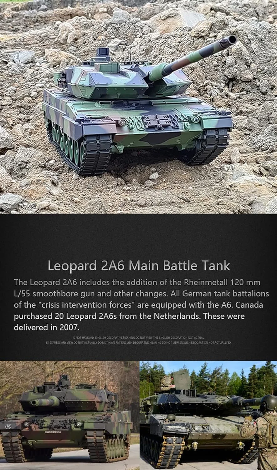 تانک کنترلی بزرگ ارتشی مدل پلنگ 2، نسخه 7.0، تیراندازی مادون قرمز، تیراندازی BB، مدل تانک کنترلی در مقیاس کامل
