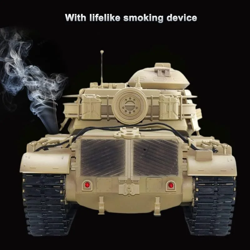 تانک کنترلی بزرگ مدل M60A1 با طرح استتار صحرایی، طول 64 سانتی متر