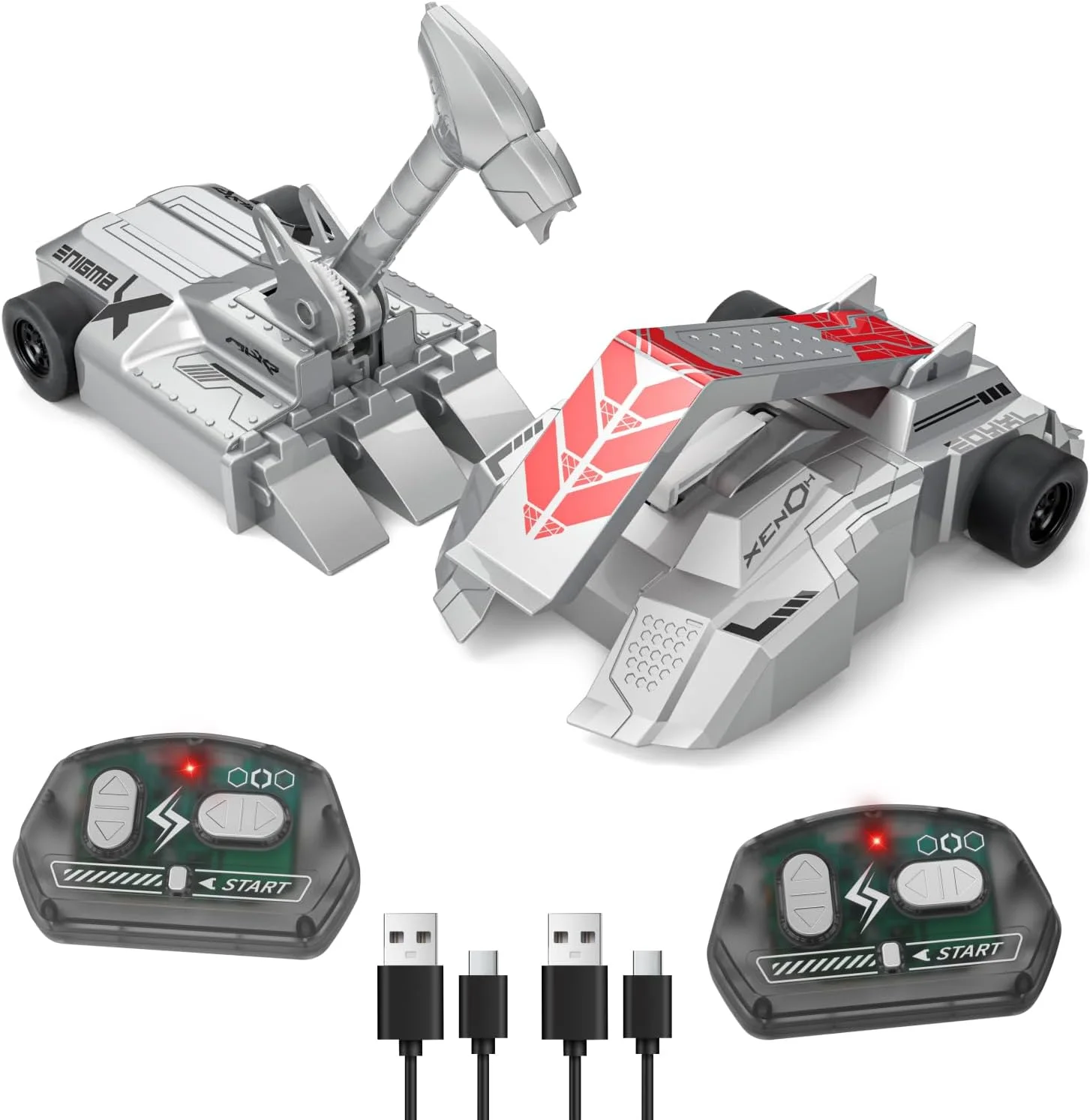 ماشین کنترلی - بسته 2 عددی ماشین های جنگی زرهی کنترلی اسباب بازی کودکان از 3 سال، مینی ماشین اسکوتر با کنترل از راه دور، هدیه ماشین اسباب بازی برای پسران دختران