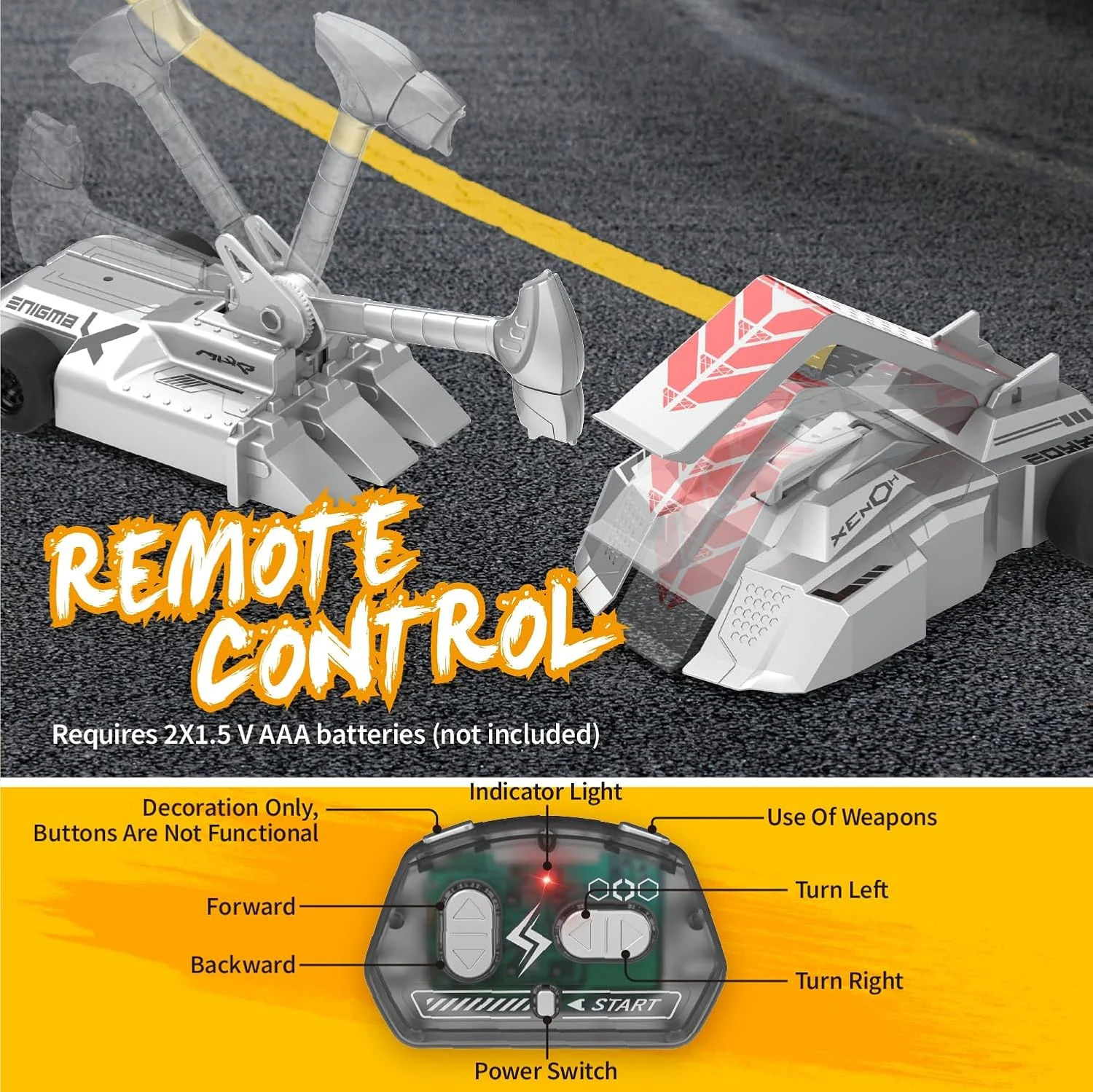 ماشین کنترلی - بسته 2 عددی ماشین های جنگی زرهی کنترلی اسباب بازی کودکان از 3 سال، مینی ماشین اسکوتر با کنترل از راه دور، هدیه ماشین اسباب بازی برای پسران دختران