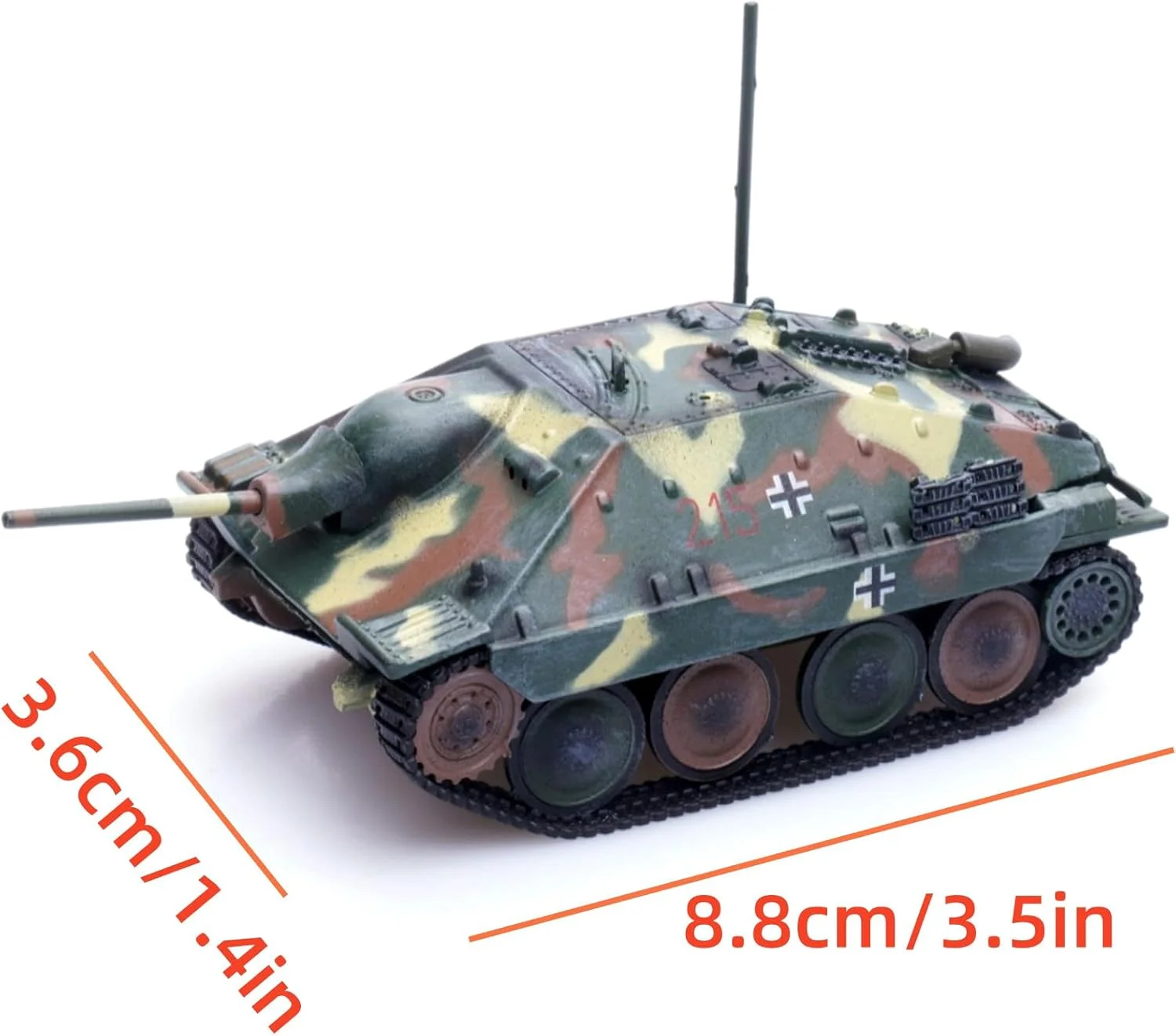 مدل تانک آلمانی Sd.Kfz.138/2 Hetzer جنگ جهانی دوم مقیاس 1:72، مناسب برای کلکسیون کودکان و بزرگسالان