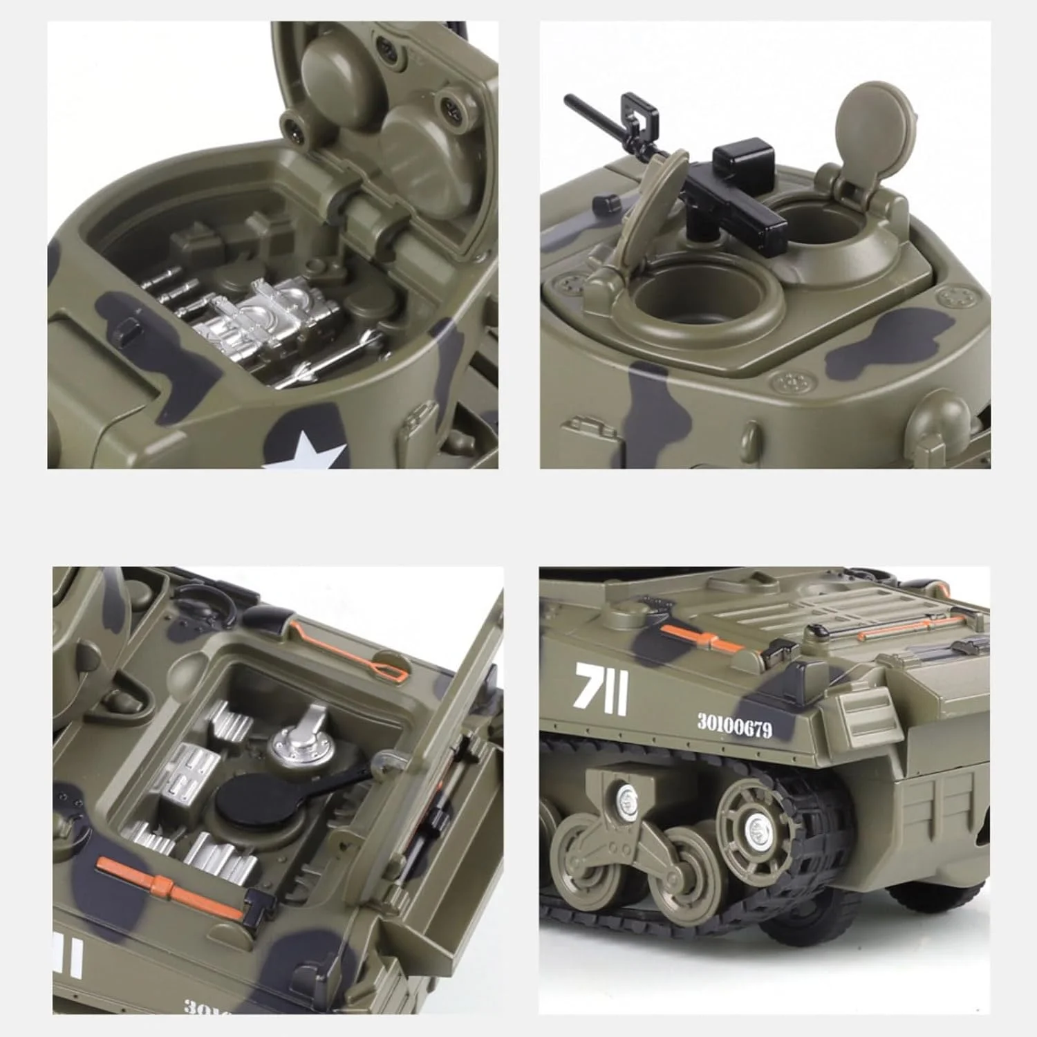 مدل تانک متوسط M4 شرمن ایالات متحده آمریکا جنگ جهانی دوم مقیاس 1:35، کلکسیونی مناسب کودکان و بزرگسالان
