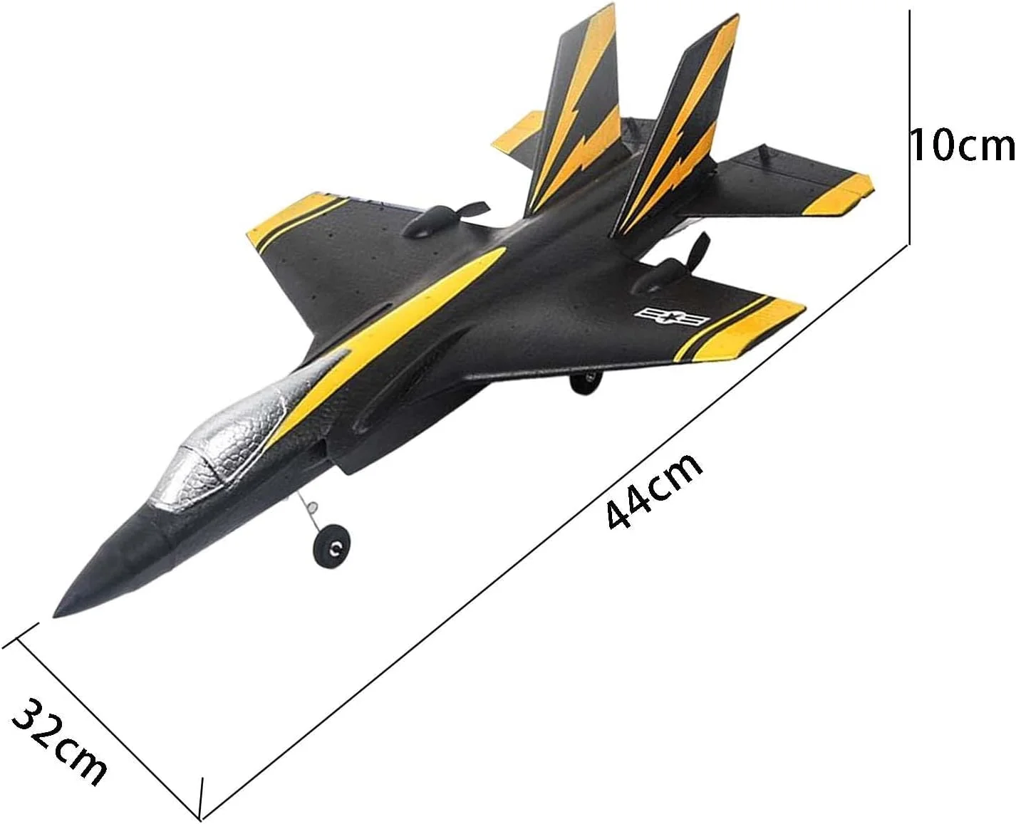 مدل جنگنده رادیو کنترلی F35، سبک و آماده، با کنترل آسان
