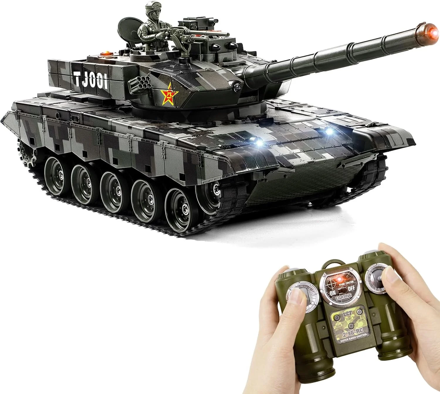 تانک کنترلی 1/24، تانک جنگی کنترلی مدل چین 99، تانک کنترلی 2.4 گیگاهرتز، مدل تانک با چراغ کنترل، تانک برای کودکان بالای 6 سال تانک کنترلی 1/24، تانک جنگی کنترلی مدل چین 99، تانک کنترلی 2.4 گیگاهرتز، مدل تانک با چراغ کنترل، تانک برای کودکان بالای 6 سال
