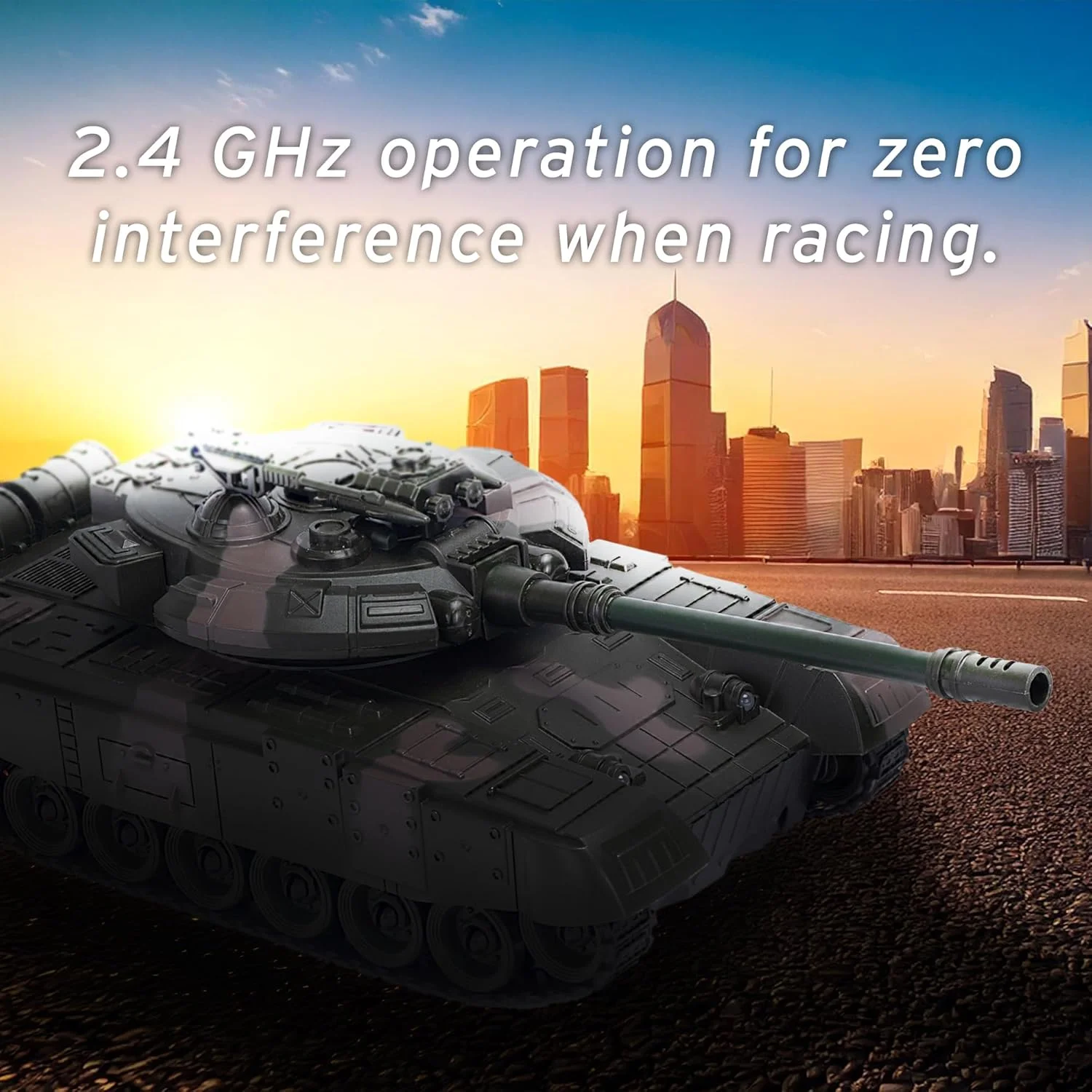 تانک کنترلی مقیاس 1:20 - اسباب بازی نظامی کنترل از راه دور 2.4 گیگاهرتز با صداها و چراغ های واقعی، مناسب کودکان و بزرگسالان
