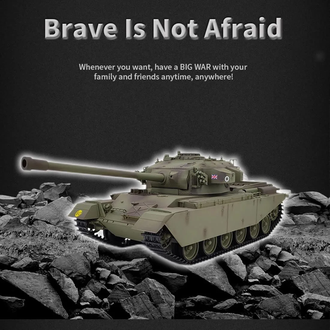 مدل تانک آرسی سری جنگ جهانی دوم ۱/۱۶، مدل تانک نبرد اصلی نظامی سنتوریون MK5 بریتانیایی 2.4G، اسباب بازی تانک فلزی برای پسران و بزرگسالان (نسخه پایه)
