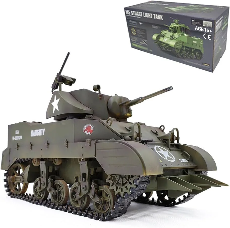 تانک کنترلی، تانک نبرد ارتش M5A1 ایالات متحده، تانک های آرسی 1/16 2.4G با چراغ ها و صداهای واقعی، وسایل نقلیه نظامی آرسی آفرود برای بزرگسالان، YB04073KL89K108Q8TRQ تانک کنترلی، تانک نبرد ارتش M5A1 ایالات متحده، تانک های آرسی 1/16 2.4G با چراغ ها و صداهای واقعی، وسایل نقلیه نظامی آرسی آفرود برای بزرگسالان، YB04073KL89K108Q8TRQ