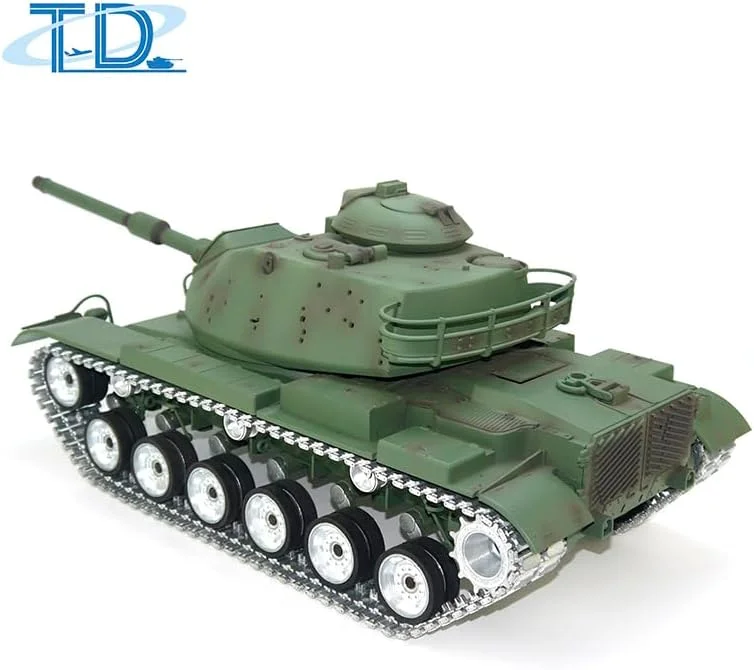 تانک کنترلی M60A3 ایالات متحده آمریکا مقیاس 1/16 با قابلیت نبرد مادون قرمز، دارای لوله با پس زنی و چرخ های فلزی