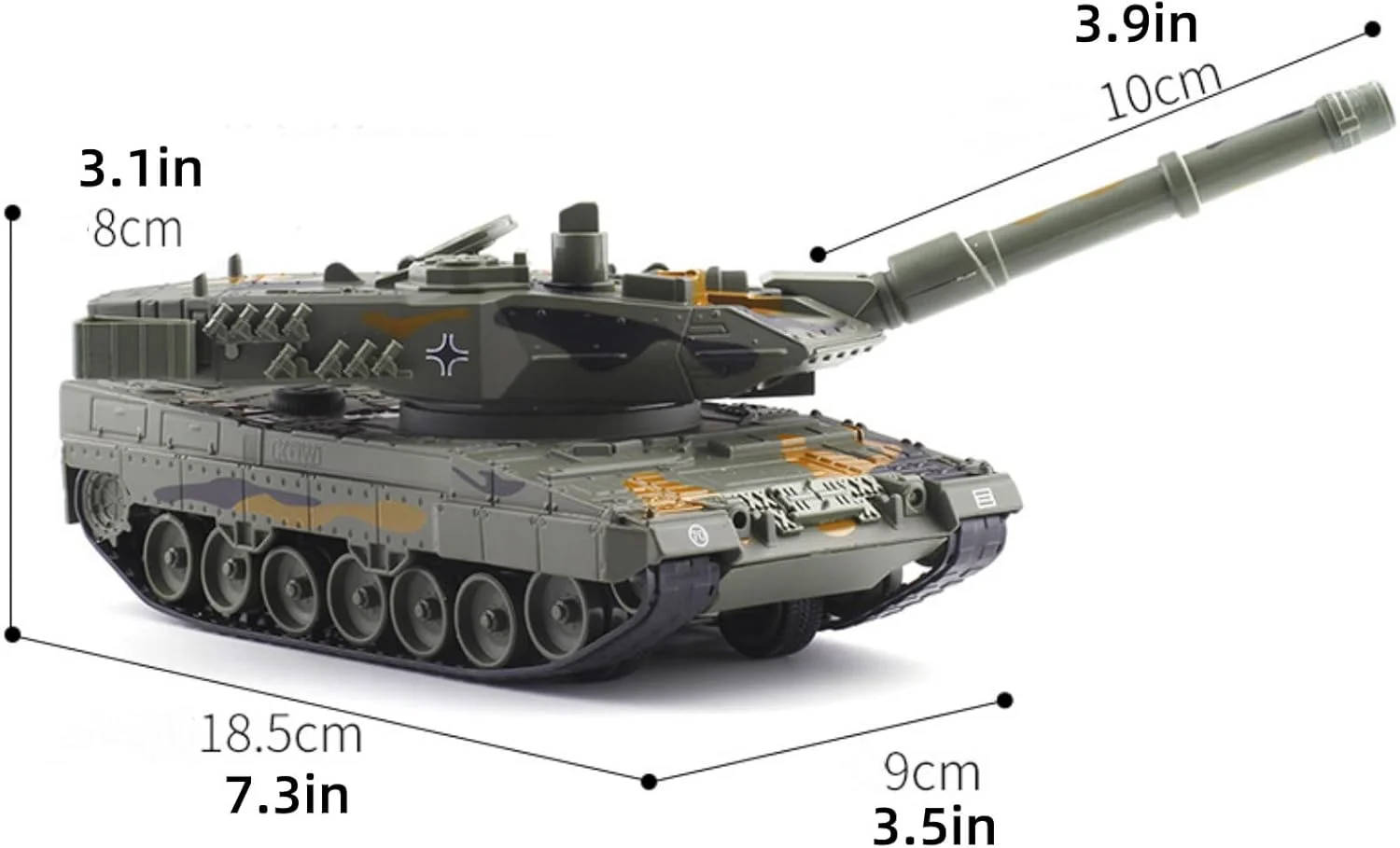 مدل تانک جنگی اصلی لئوپارد 2A6 آلمان، مقیاس 1:40، کلکسیونی، مناسب کودکان و بزرگسالان