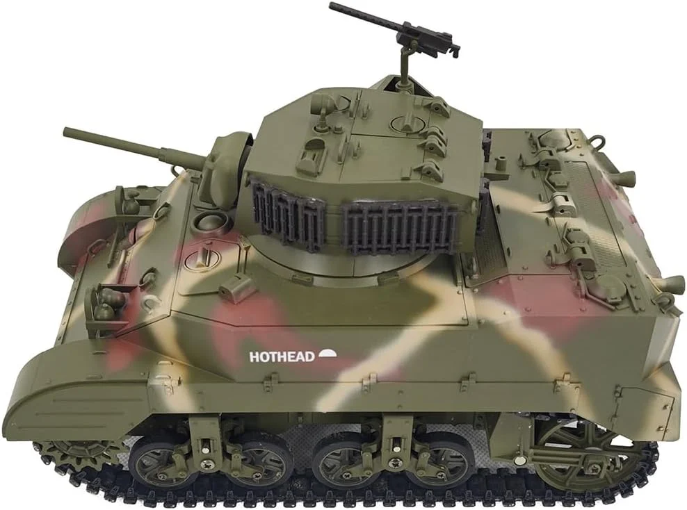 مدل تانک کنترلی 1/16، مدل تانک سبک M5A1 استوارت با جلوه‌های صوتی و نوری و خروجی اگزوز تلسکوپی دودزا، دو باتری - نسخه تفنگداران دریایی