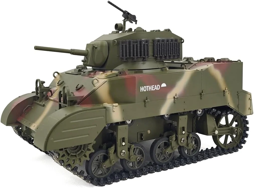 مدل تانک کنترلی 1/16، مدل تانک سبک M5A1 استوارت با جلوه‌های صوتی و نوری و خروجی اگزوز تلسکوپی دودزا، دو باتری - نسخه تفنگداران دریایی