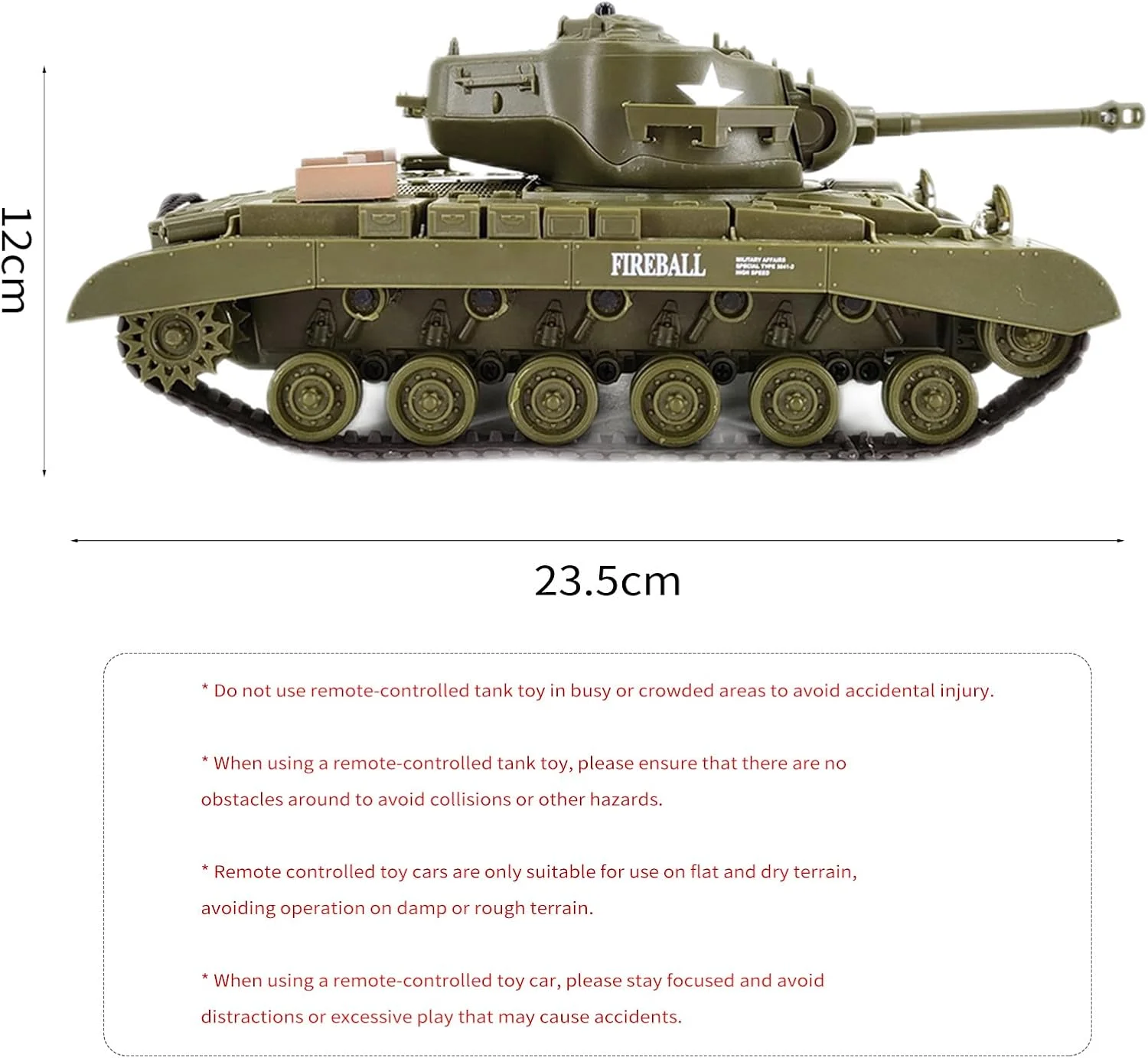 تانک کنترلی کامیون نظامی تانک کنترلی سیستم نبرد مادون قرمز تانک کنترل از راه دور 2.4 گیگاهرتزی با برجک چرخان 320 درجه صدا و نور شبیه سازی شده 2 باتری