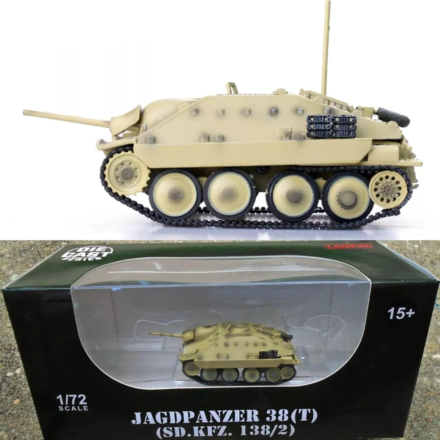 مدل کلکسیونی تانک آلمانی Jagdpanzer 38(t) Sd.Kfz.138/2 Hetzer جنگ جهانی دوم، مقیاس 1:72