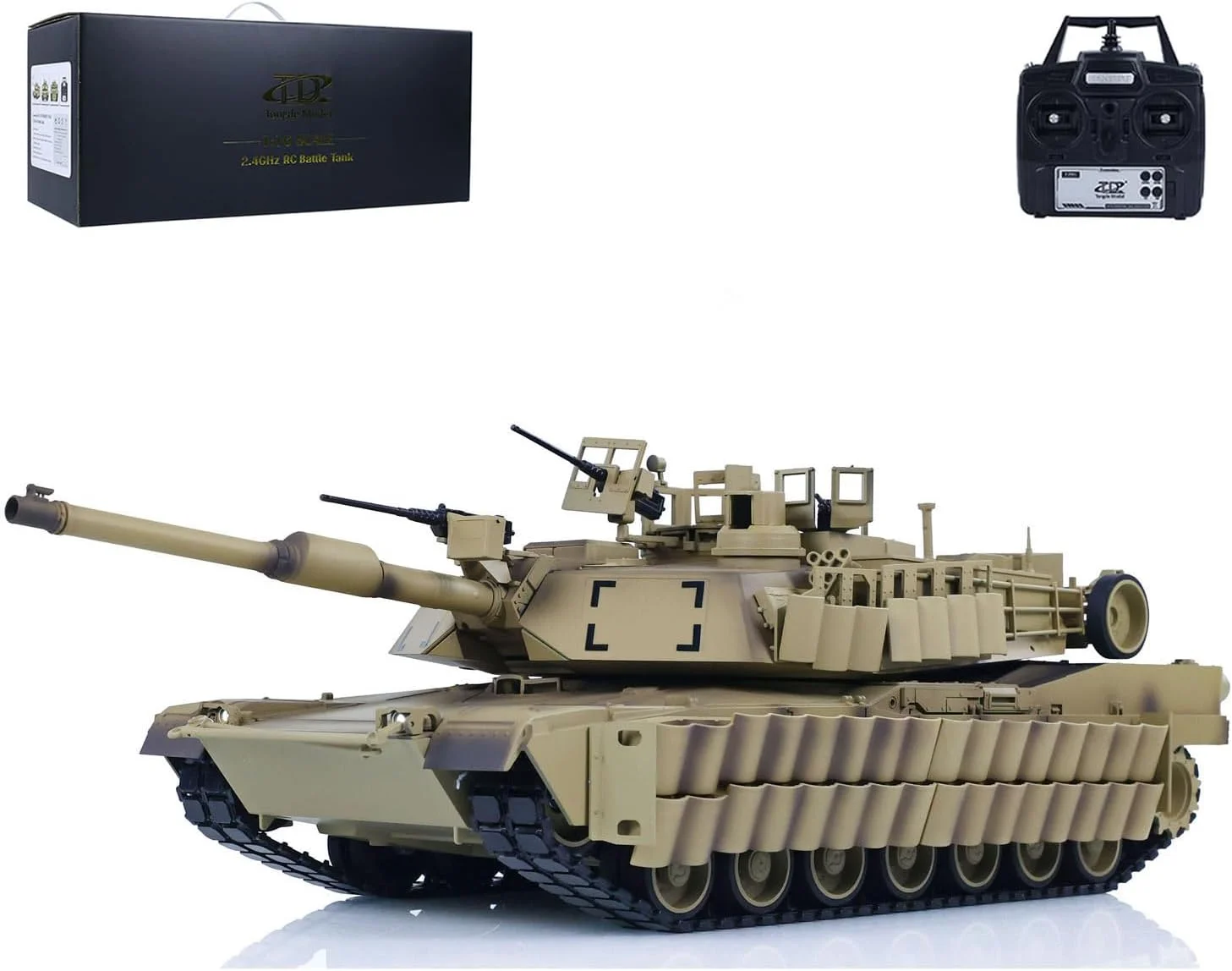 مدل مکانیکی تانک نبرد آبرامز M1A2 RC مادون قرمز و BB مقیاس 1/16 مدل 320 درجه