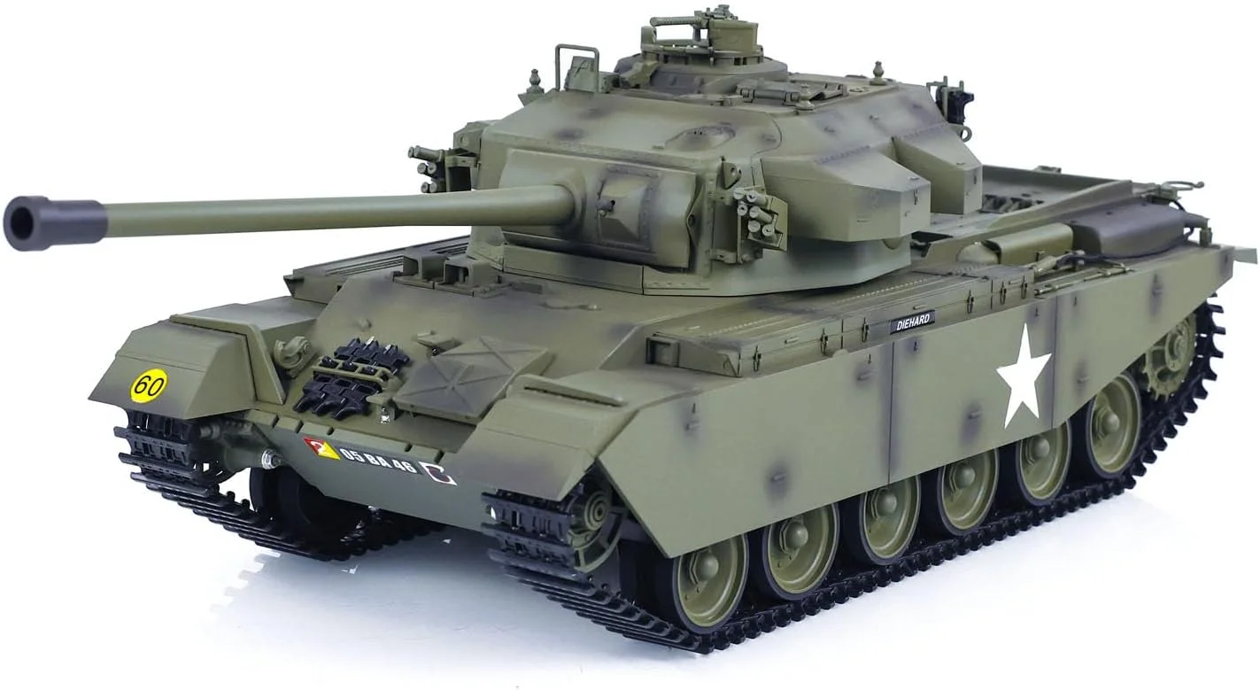 مدل مکانیکی تانک آرسی 1/16 سنتوریون MK5، تانک الکتریکی با سیستم نبرد مادون قرمز و واحد پرتاب گلوله