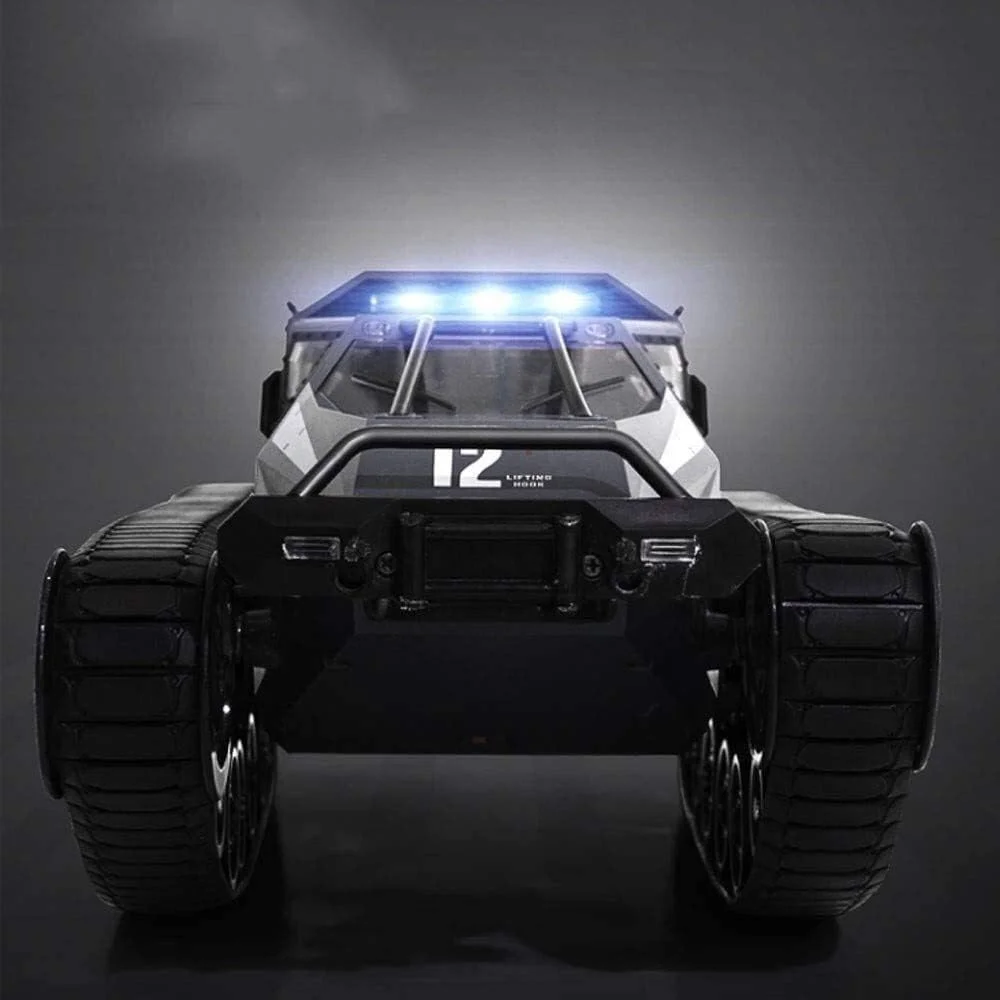 تانک جنگی اصلی زرهی آرسی مقیاس 1:12، شارژر USB، کنترل از راه دور، اسباب بازی پسرانه مدل ببر آلمانی I با سرعت 12 کیلومتر در ساعت، صدا و چرخش برجک و لگد هنگام شلیک توپ (مشکی)