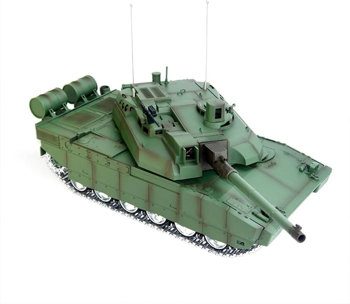 تانک کنترلی FunXylophy RC مدل Leclerc H2408 فرانسه، مقیاس 1:16، 2.4G با جلوه های صوتی و نوری، شبیه سازی شلیک و ژنراتور دود (نسخه ارتقا یافته مادون قرمز/فلزی)